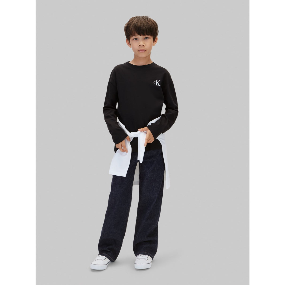 Calvin Klein Black / White-Black 2-Pak Monogram T-Shirt Ls