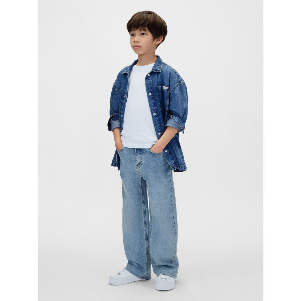 Calvin Klein Beckford-Blue Ck Lt Wt Denim Skjorte