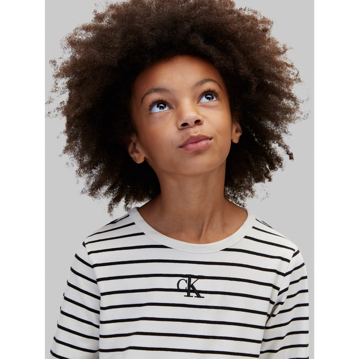 Calvin Klein Turtledove-Beige Ck Stripe Ls T-Shirt