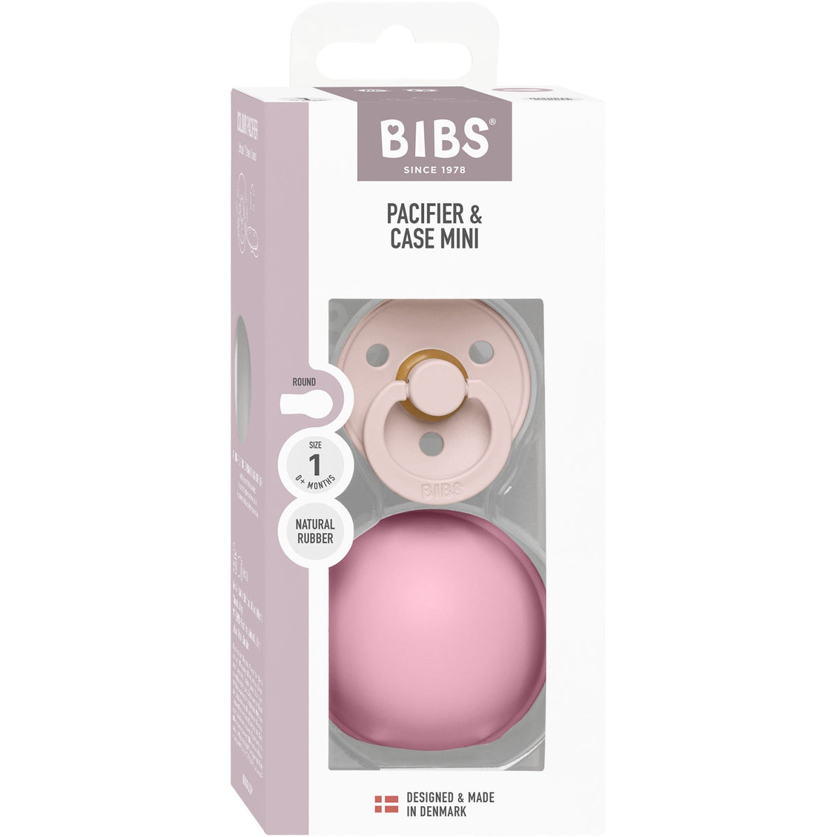 Bibs Petal / Baby Pink Colour Sut Round Latex & Sut Case Mini