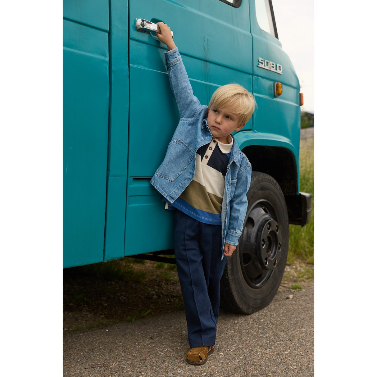COPENHAGEN COLORS Navy Super Stratchy Casual Bukser