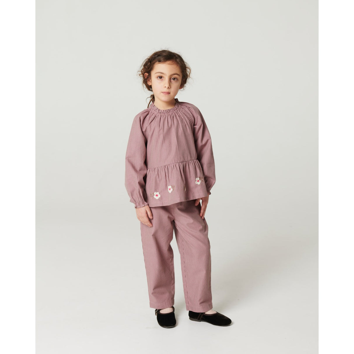 COPENHAGEN COLORS Winter Rose Check Comb. Checkered Bukser M/ Side Pockets