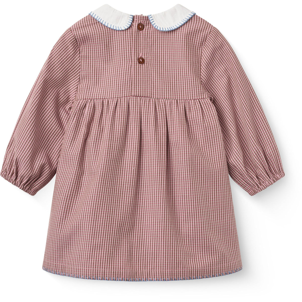COPENHAGEN COLORS Winter Rose Check Comb. Checkered Romper Kjole M/ Krave