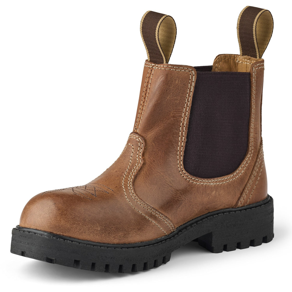 COPENHAGEN COLORS Cognac Chelsea Cowboy Støvle