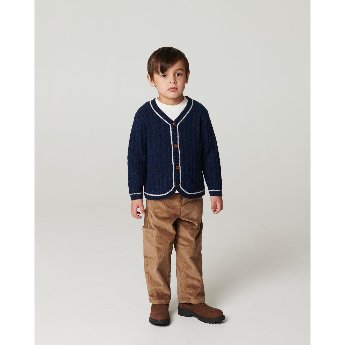 COPENHAGEN COLORS Brown Corduroy Cargo Bukser