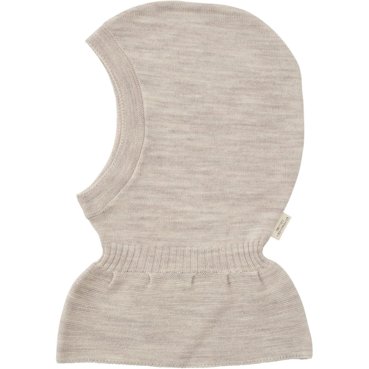 COPENHAGEN COLORS Grey Mel. Lt. Strikket Merino Elefanthue Med Flæse