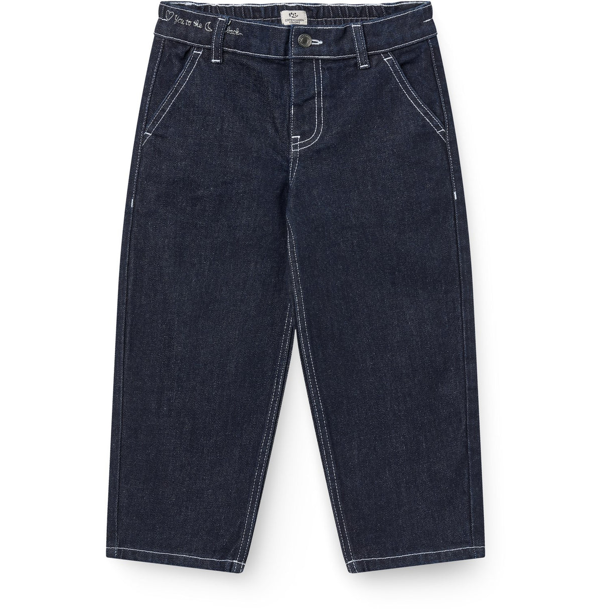 COPENHAGEN COLORS Raw Denim Organic Balloon Denim Bukser M/ Hearts Back Pockets