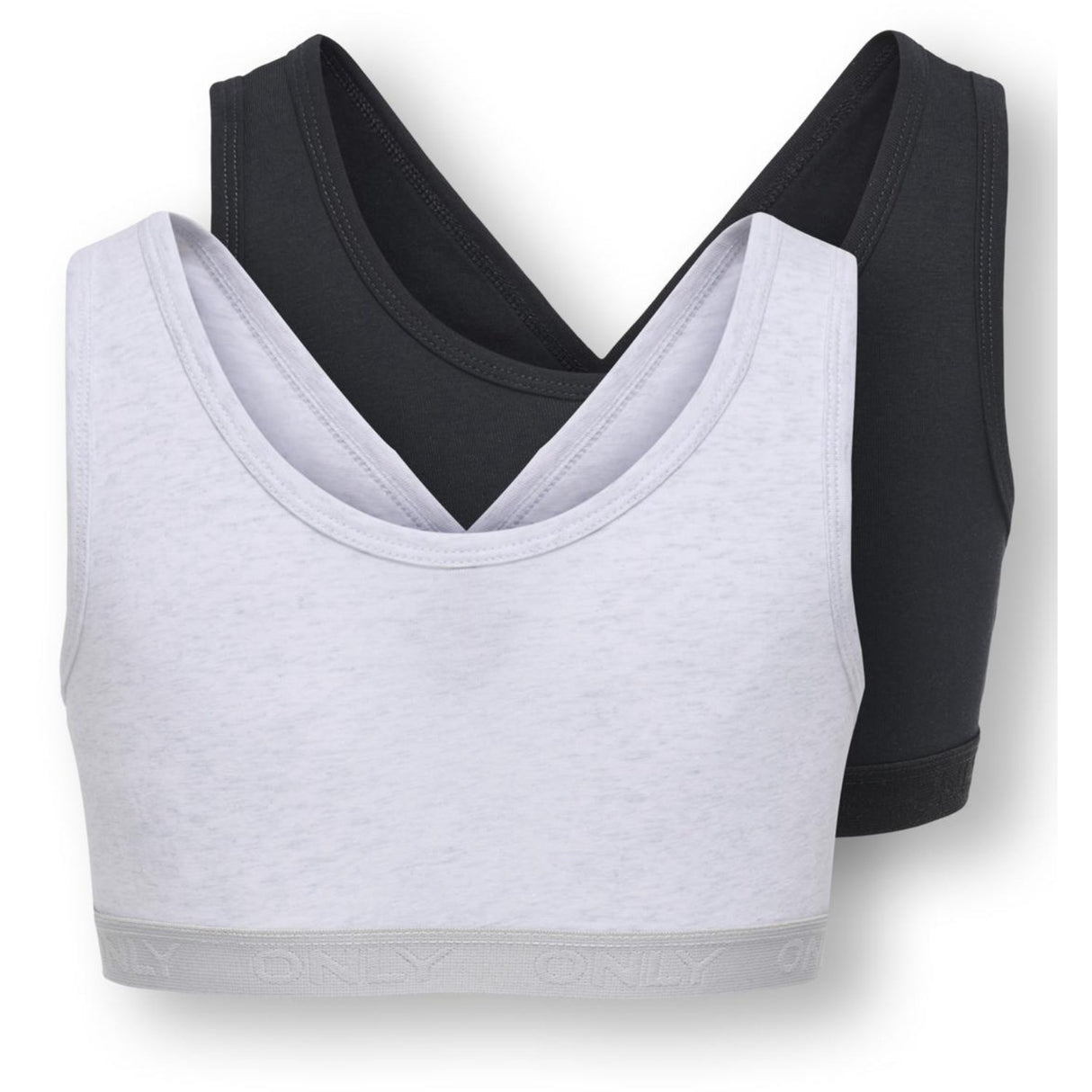kids ONLY Super Light Grey Melange Koglola 2-P Vendbar Logo Top Acc Noos