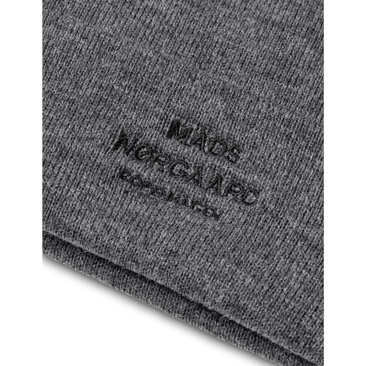 Mads Nørgaard Charcoal Melange Match Isak Ambas Logo Beanie