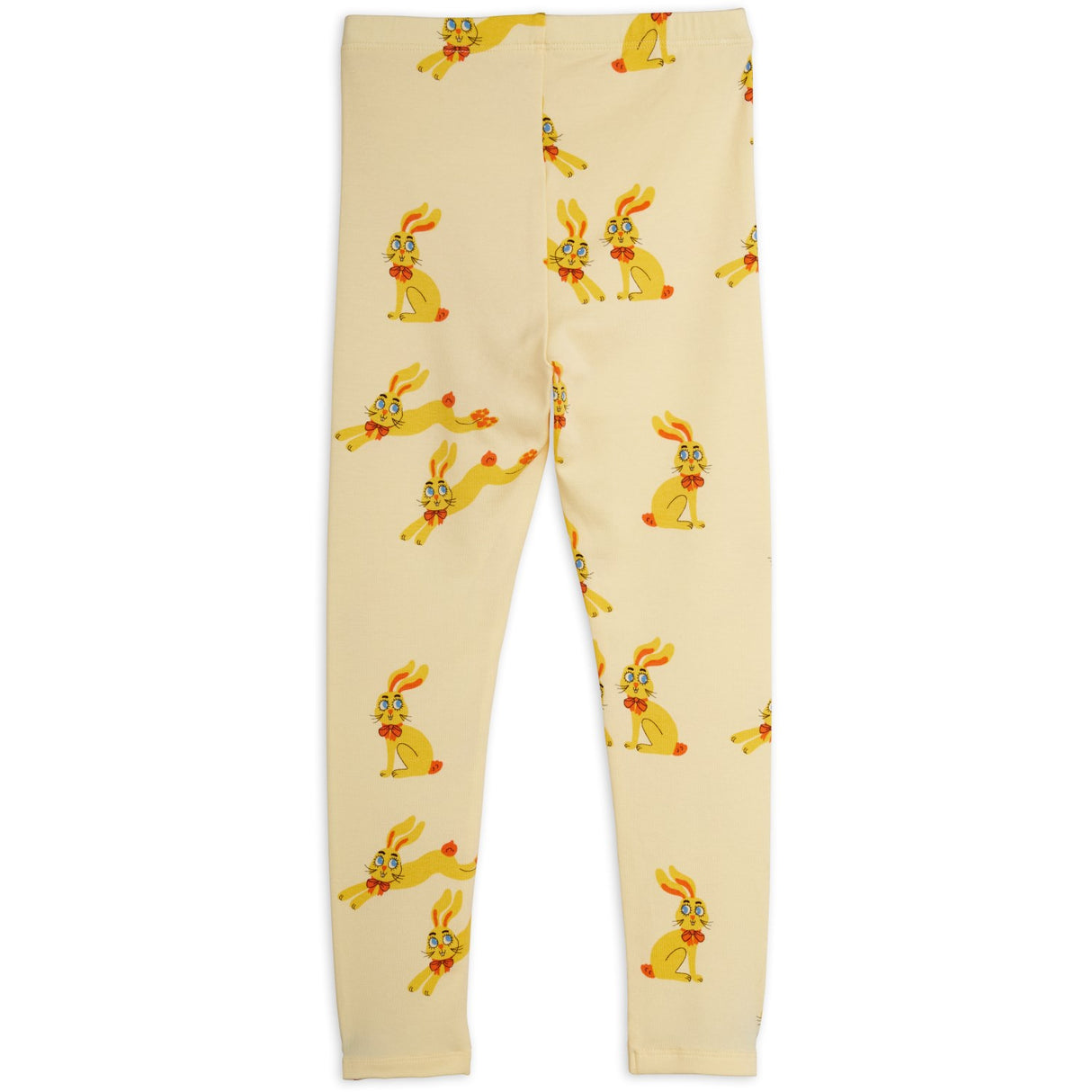 Mini Rodini Yellow Rabbits AOP Leggings