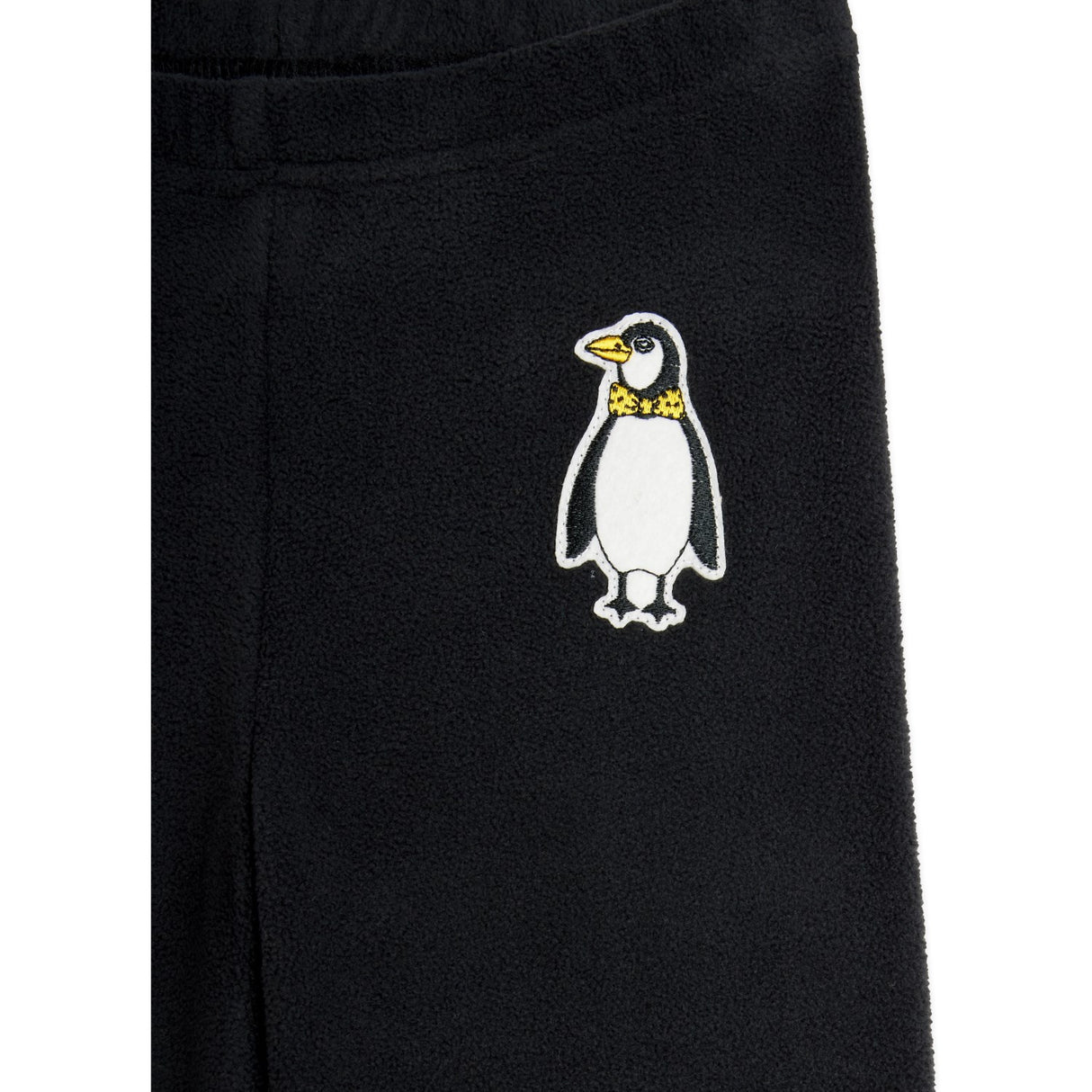 Mini Rodini Black Penguin Patch Microfleece Trousers
