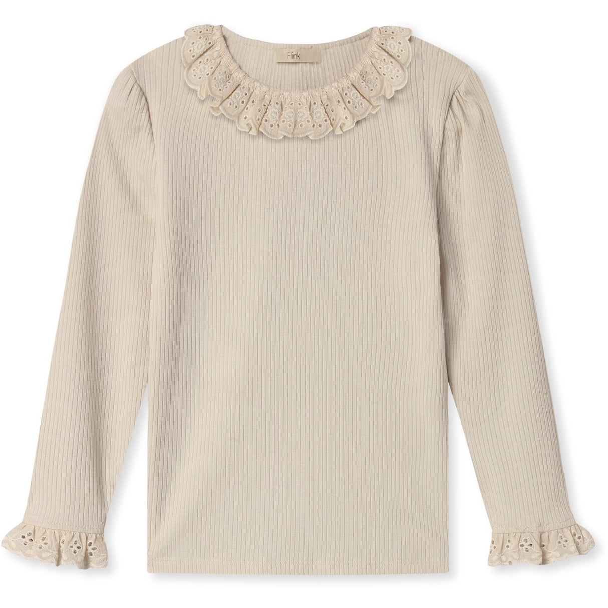 Fliink Sandshell Kenna Ls Lace Bluse