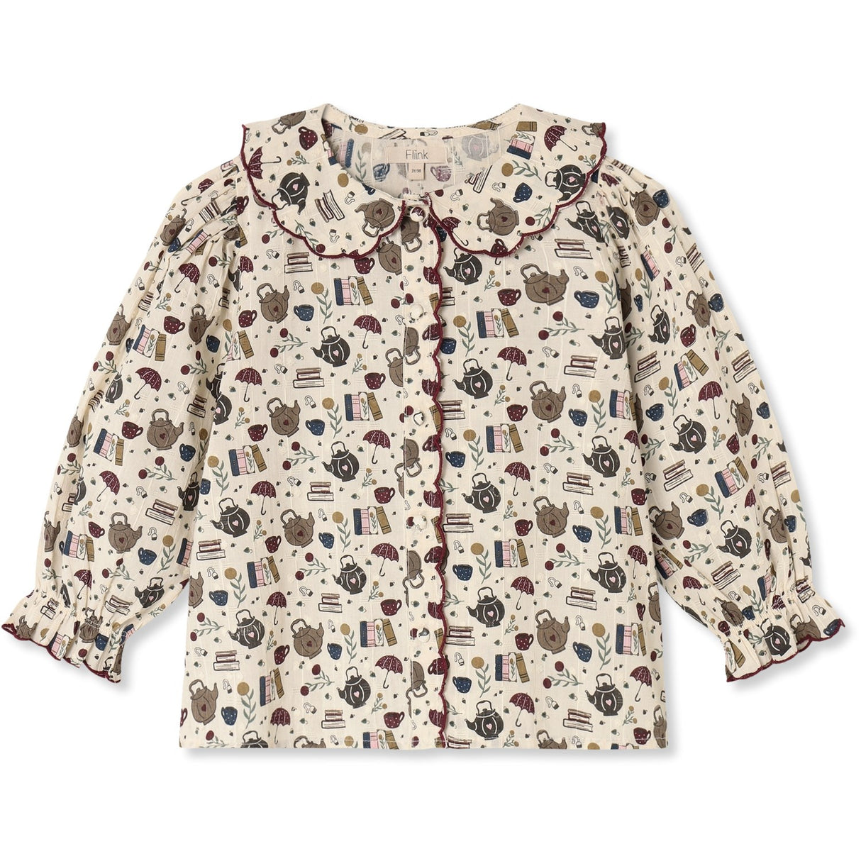 Fliink Sandshell Aop Cosy Ls Bluse