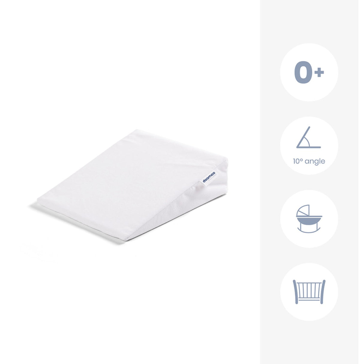 Doomoo White Narrow Wedge Pude