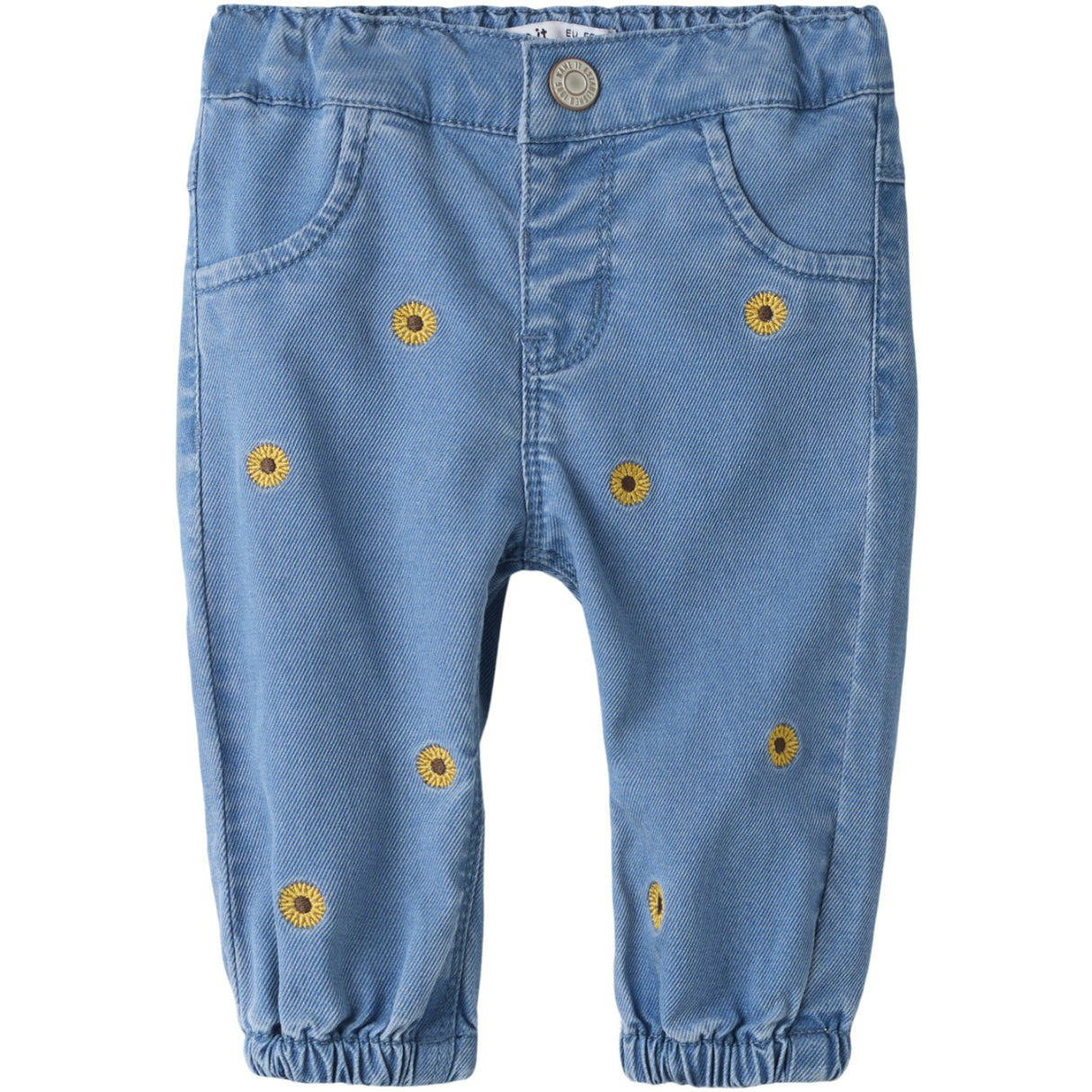 Name It Medium Blue Denim Sunflower Emb Nbfrose Shaped R Emb Jeans 2232-Yb