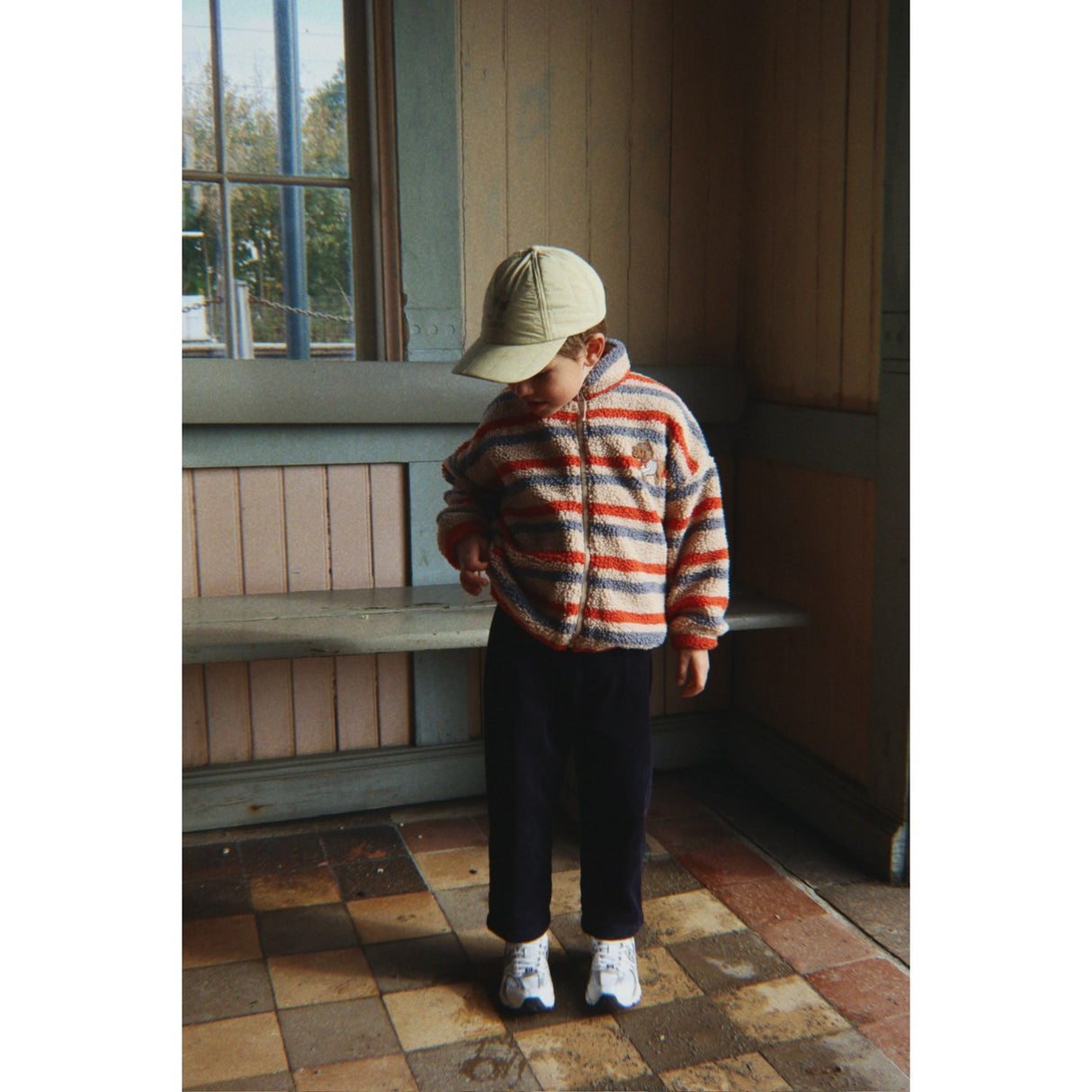 Konges Sløjd Tangerine Stripe Jody Embroidery Bamse Jakke Grs