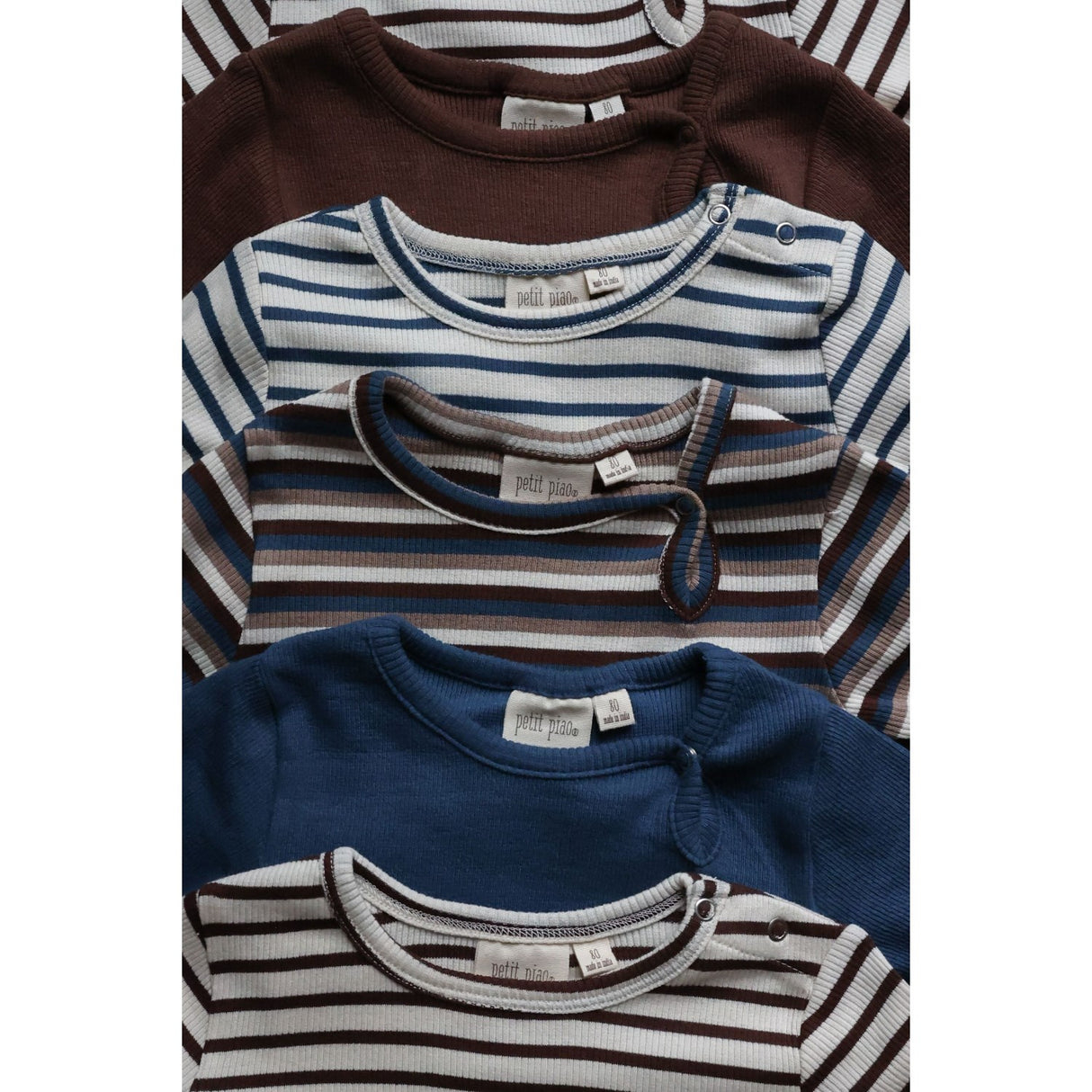 Petit Piao Huckleberry Striped Ppsky L_S Body