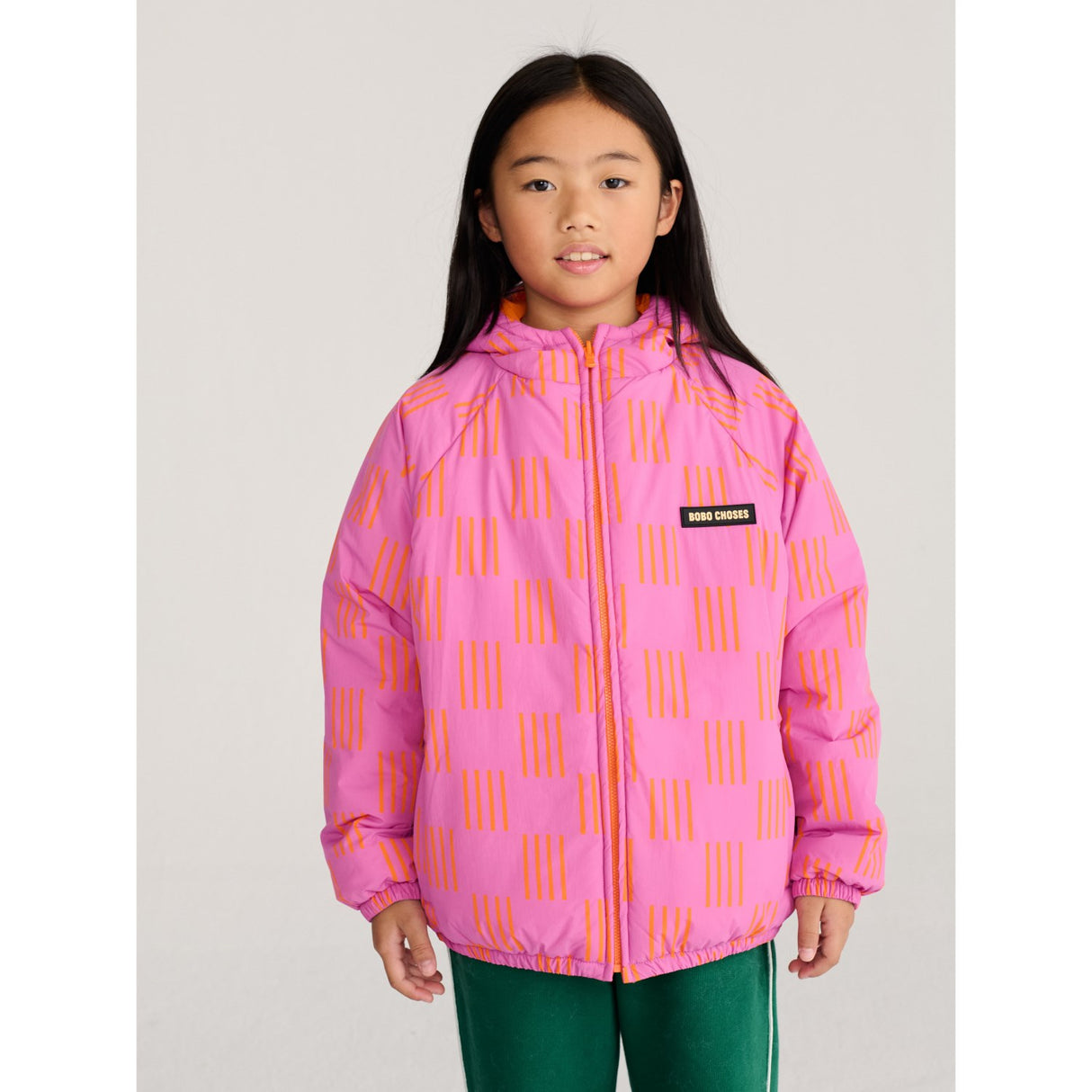 Bobo Choses Fuchsia Almost Moiré All Over Vendbar Anorak