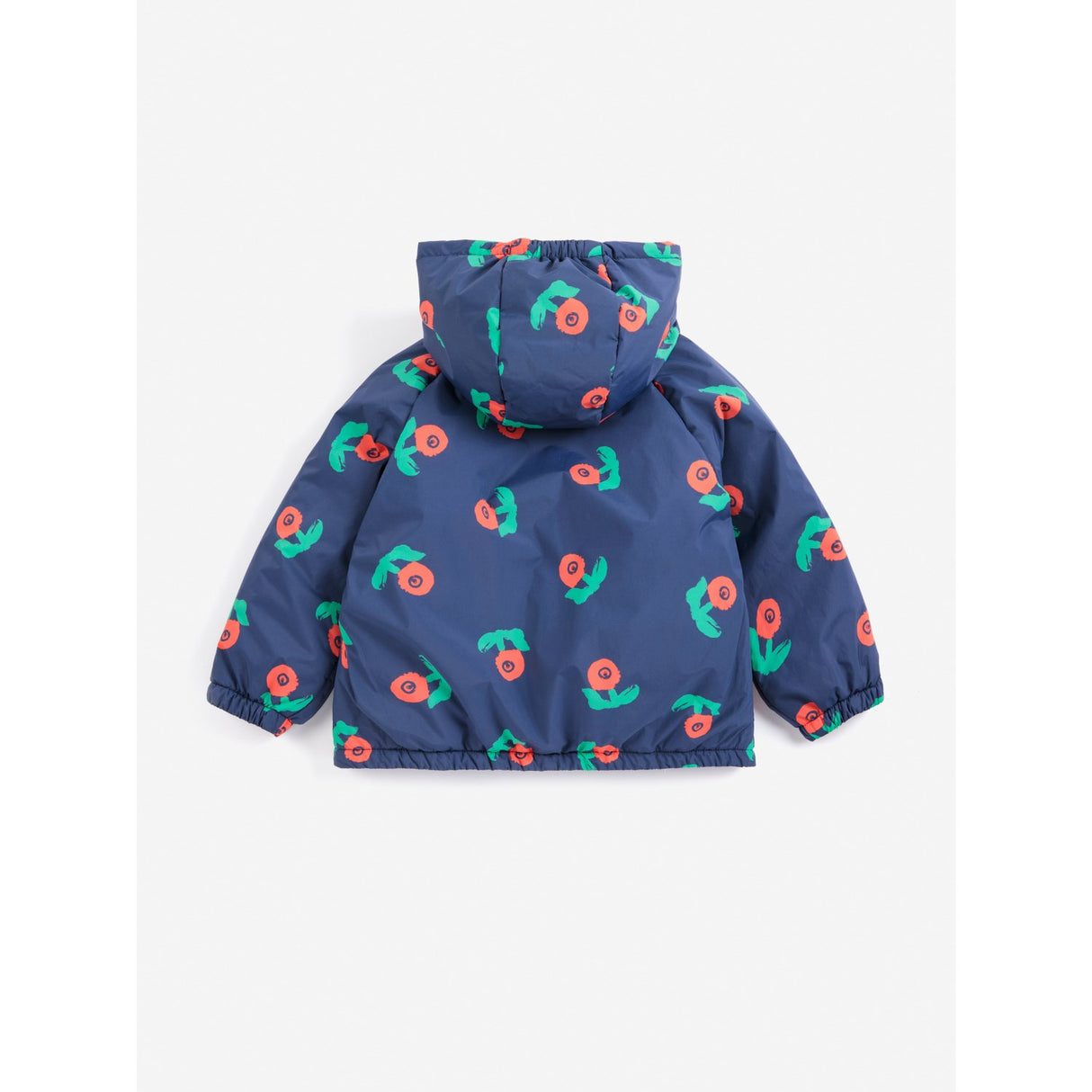 Bobo Choses Navy Blue Stamp Bloom All Over Vendbar Anorak