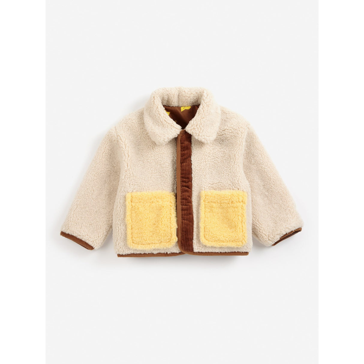 Bobo Choses Brown Pixel Abduction Sheepskin Vendbar Jakke