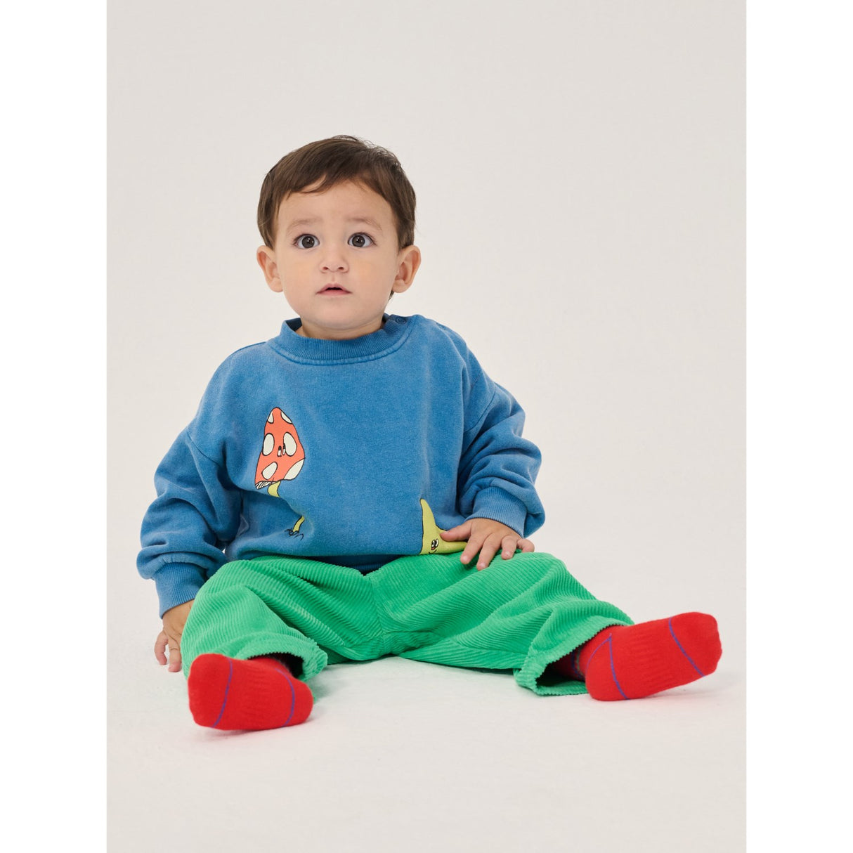Bobo Choses Blue Mush Monster Duo Sweatshirt