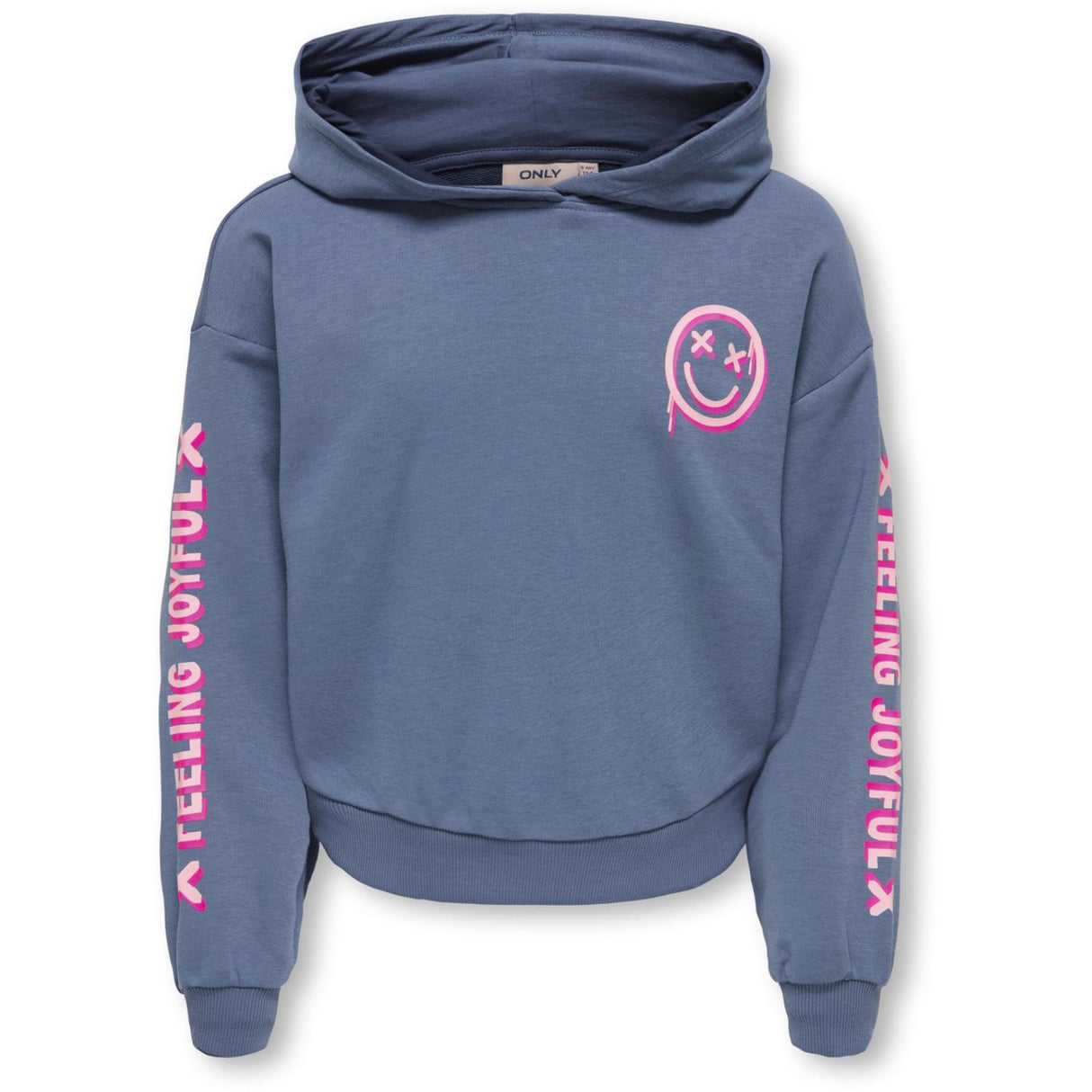 kids ONLY Vintage Indigo Carefree Kogsmile Life L/S Hætte Ub Swt Noos