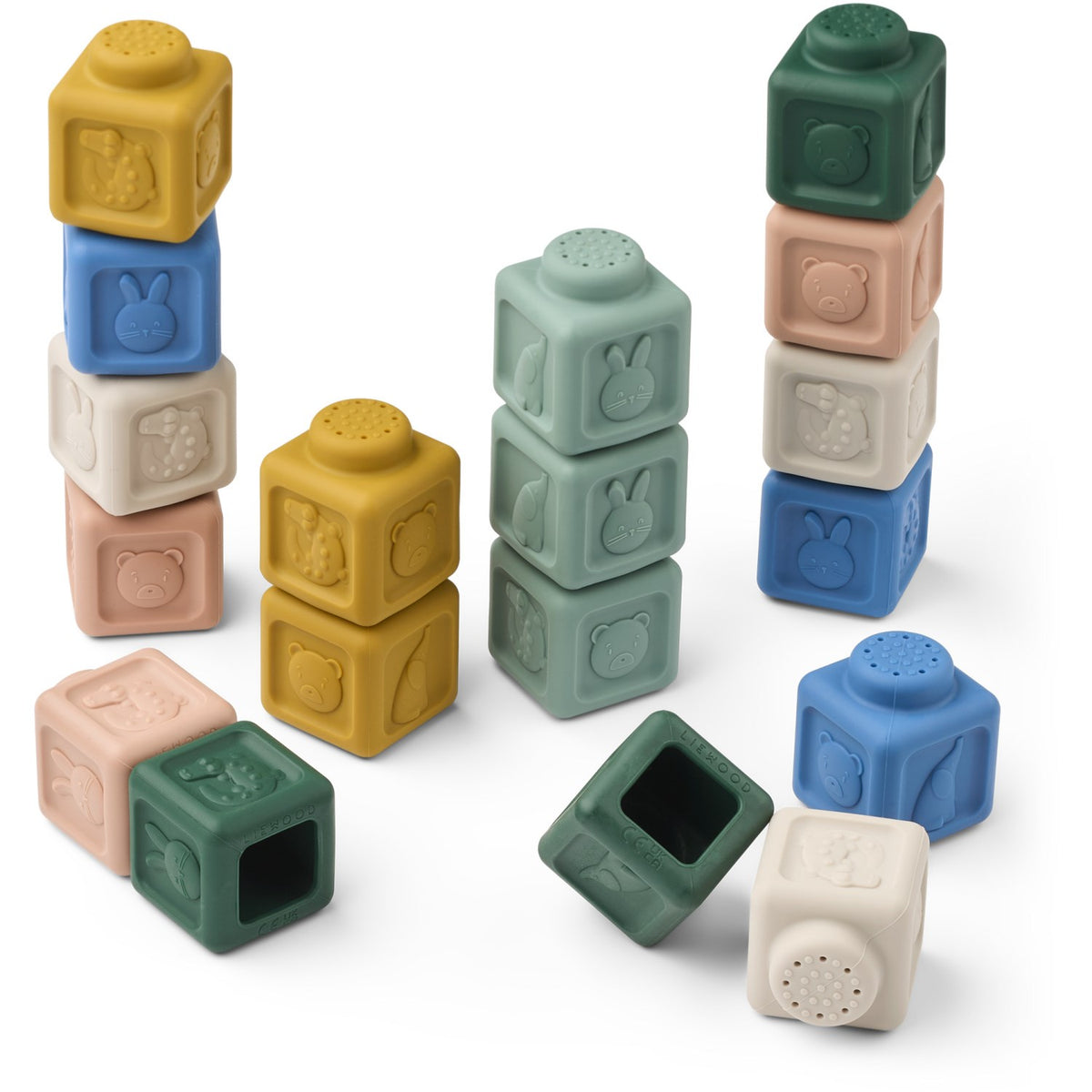 LIEWOOD Beach Blue Multi Mix Veda Multifunctional Building Klodser 18-pack
