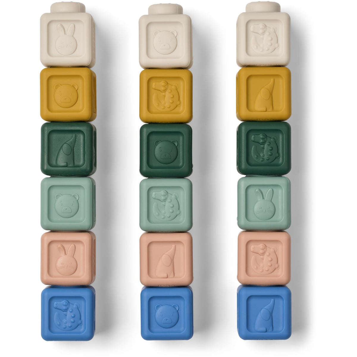 LIEWOOD Beach Blue Multi Mix Veda Multifunctional Building Klodser 18-pack