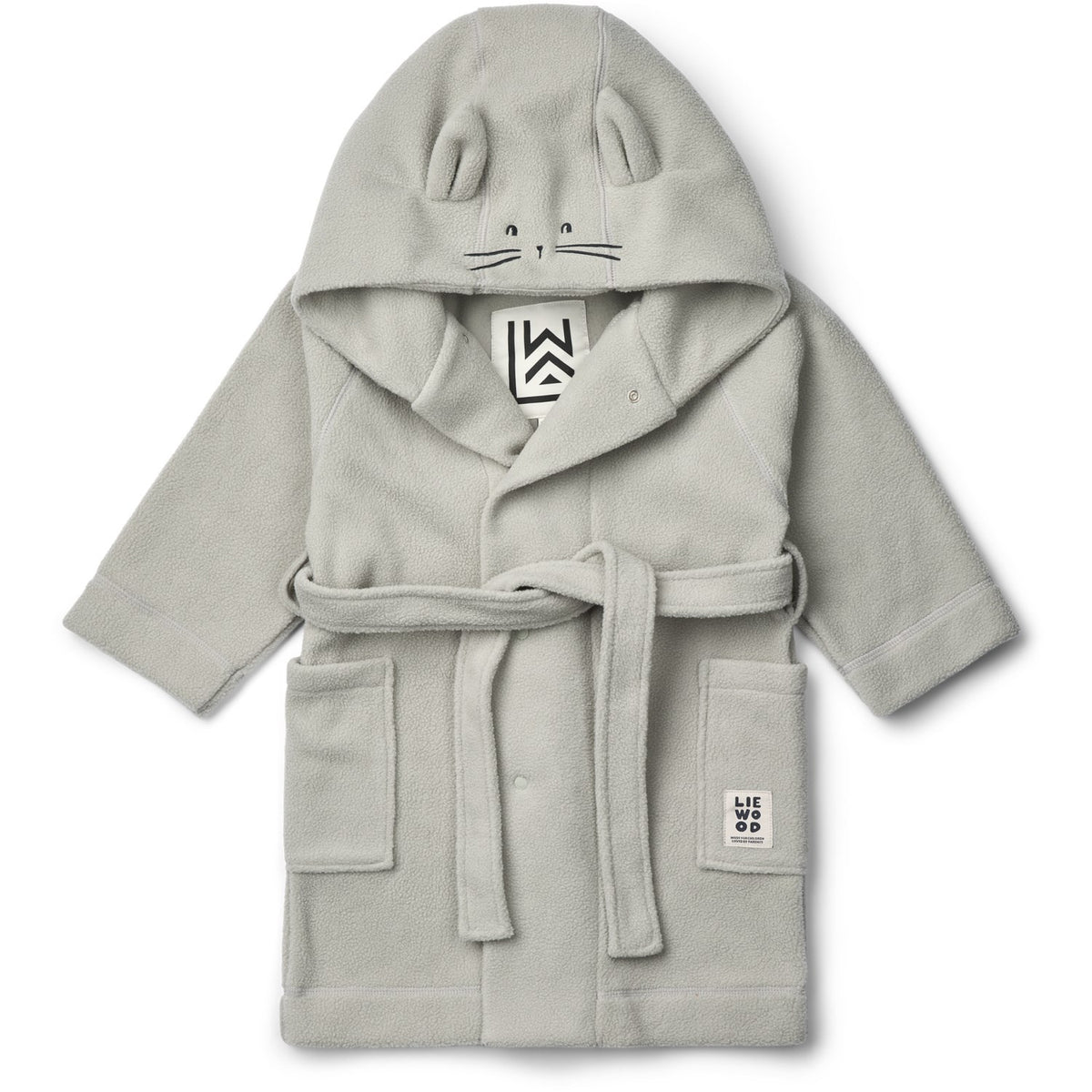 LIEWOOD Dove Blue Minik Rabbit Fleece Badekåbe