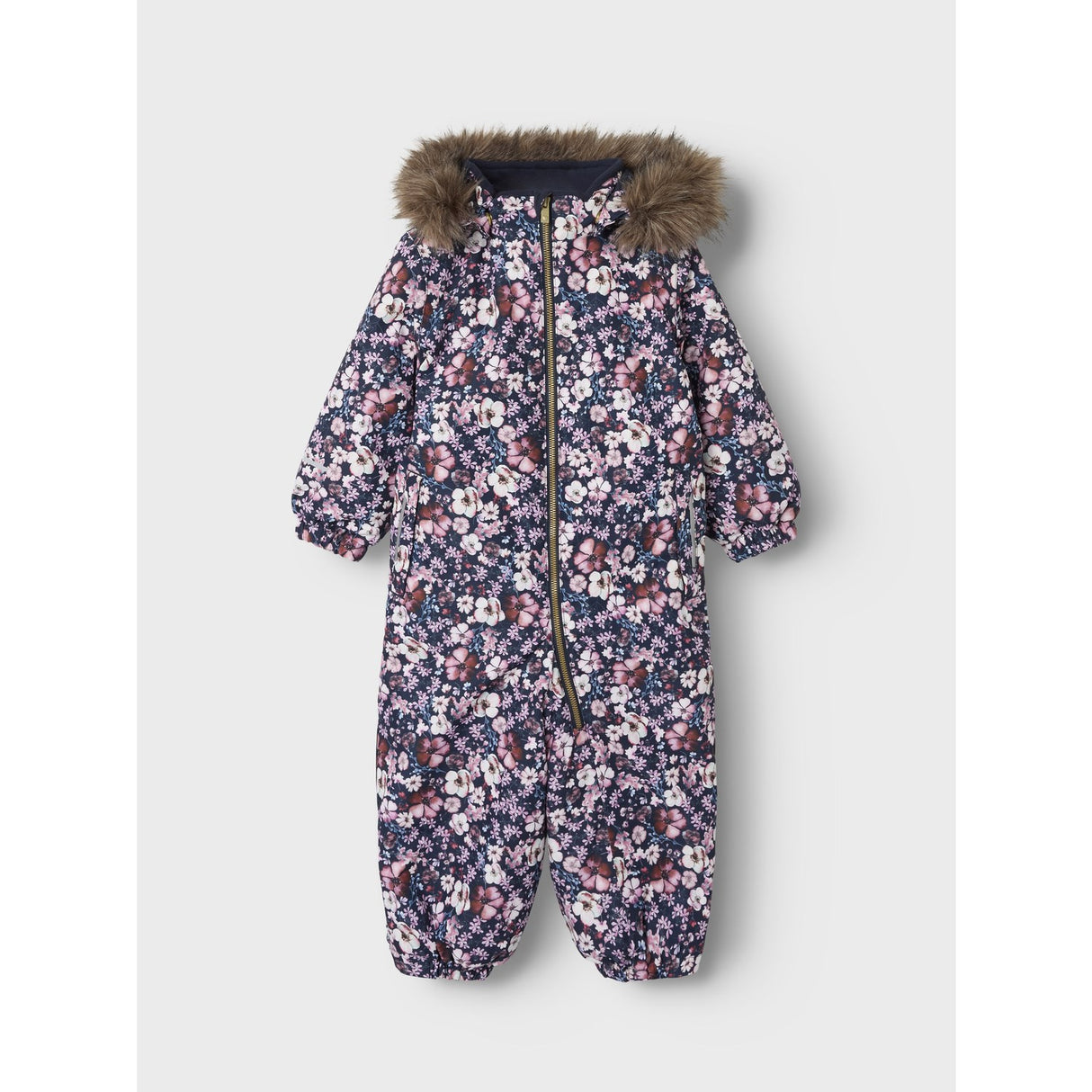 Name It Dark Sapphire Flower Snow10 Flyverdragt AOP Fo Noos