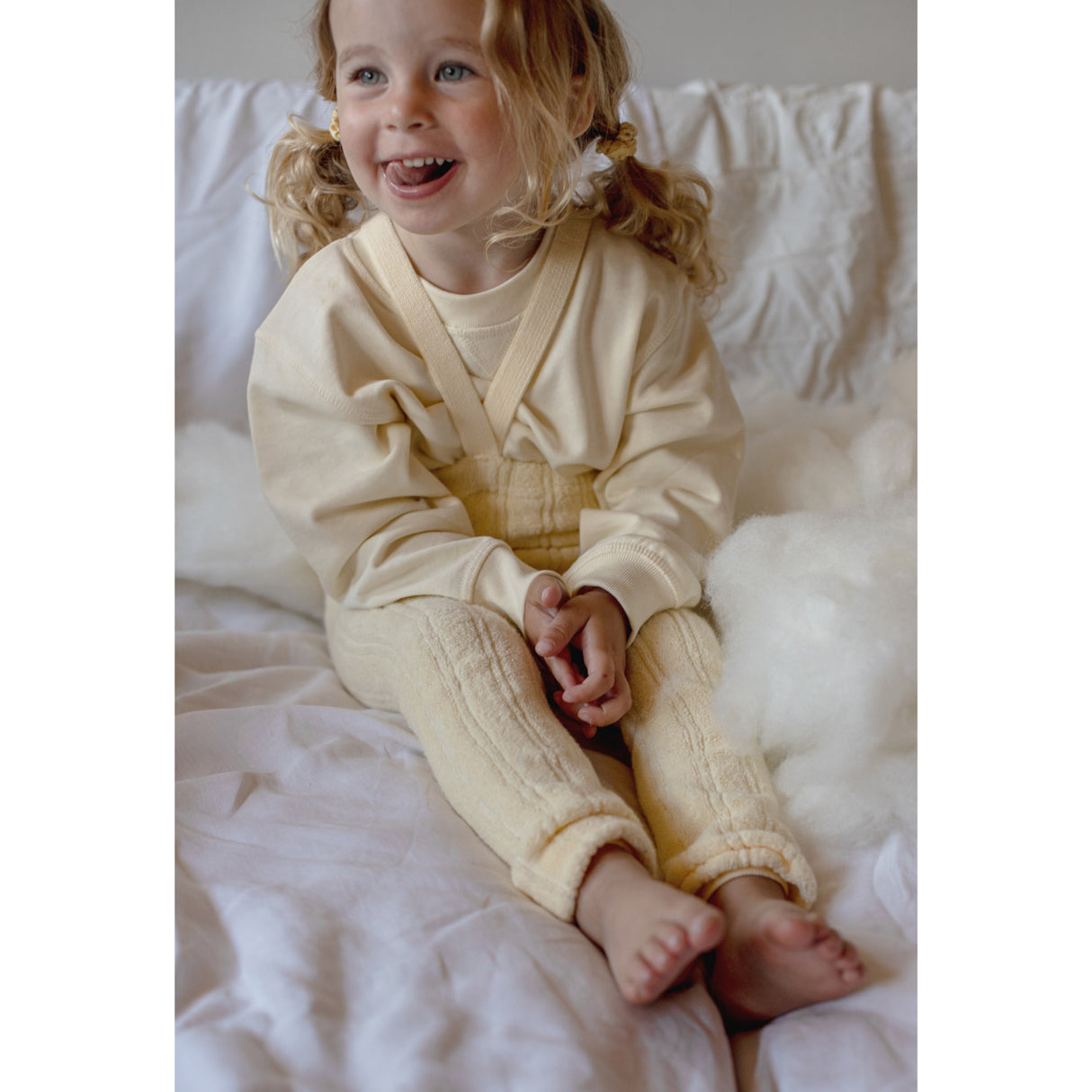 Silly Silas Granny Bamse Footless Strømpebukser Med Braces Lemon Icing