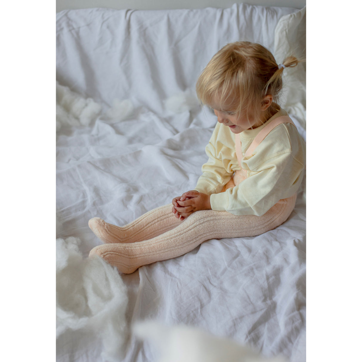 Silly Silas Granny Bamse Strømpebukser Med Braces Silky Peach