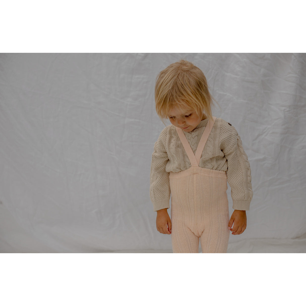 Silly Silas Granny Bamse Strømpebukser Med Braces Silky Peach