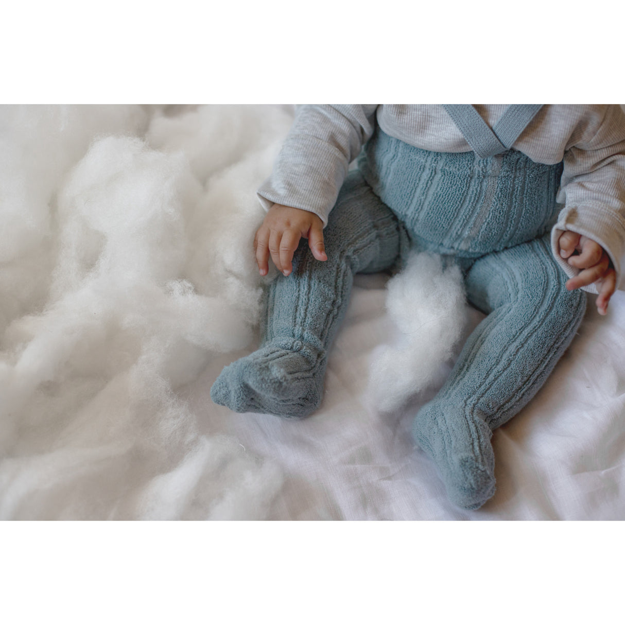 Silly Silas Granny Bamse Strømpebukser Med Braces Misty Blue