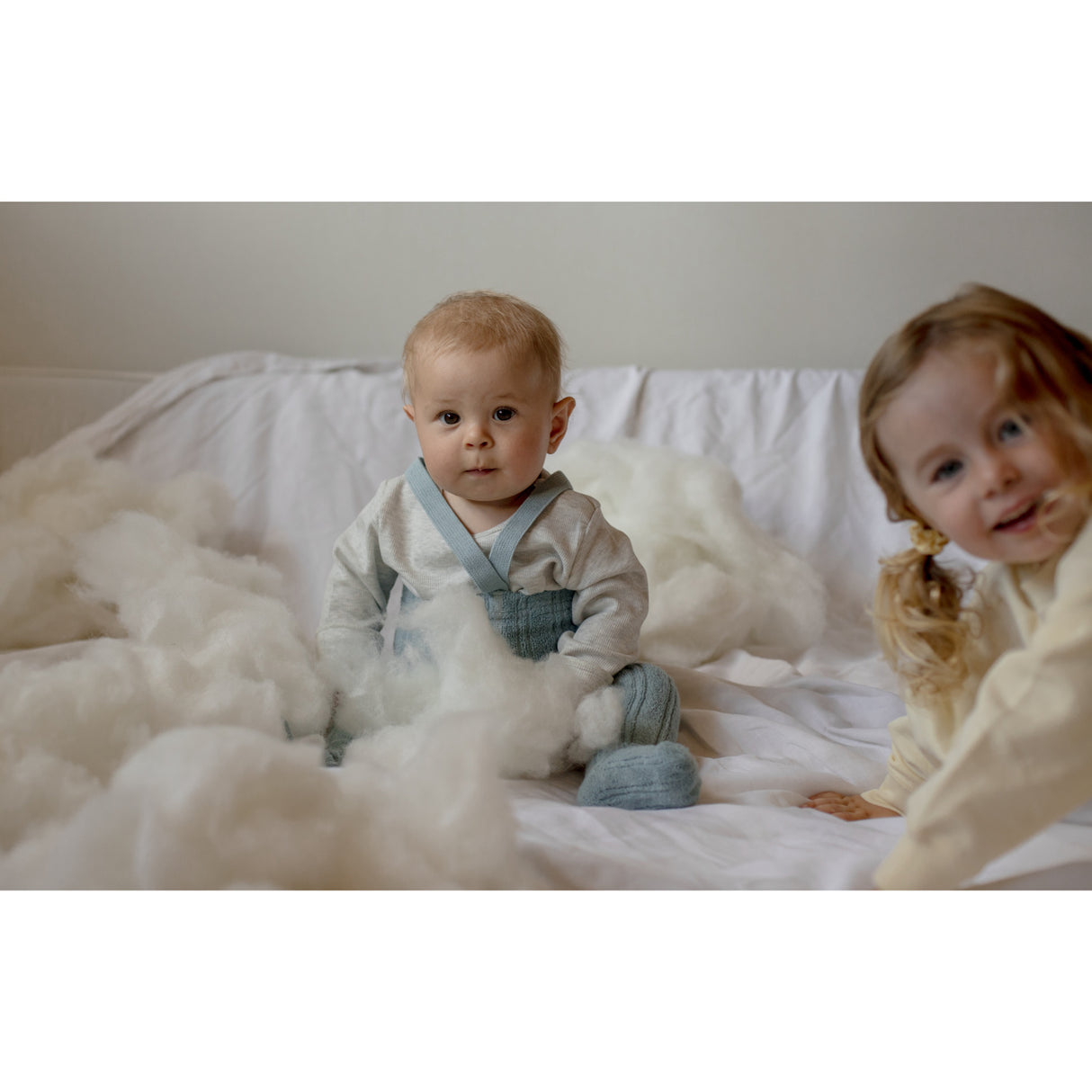 Silly Silas Granny Bamse Strømpebukser Med Braces Misty Blue