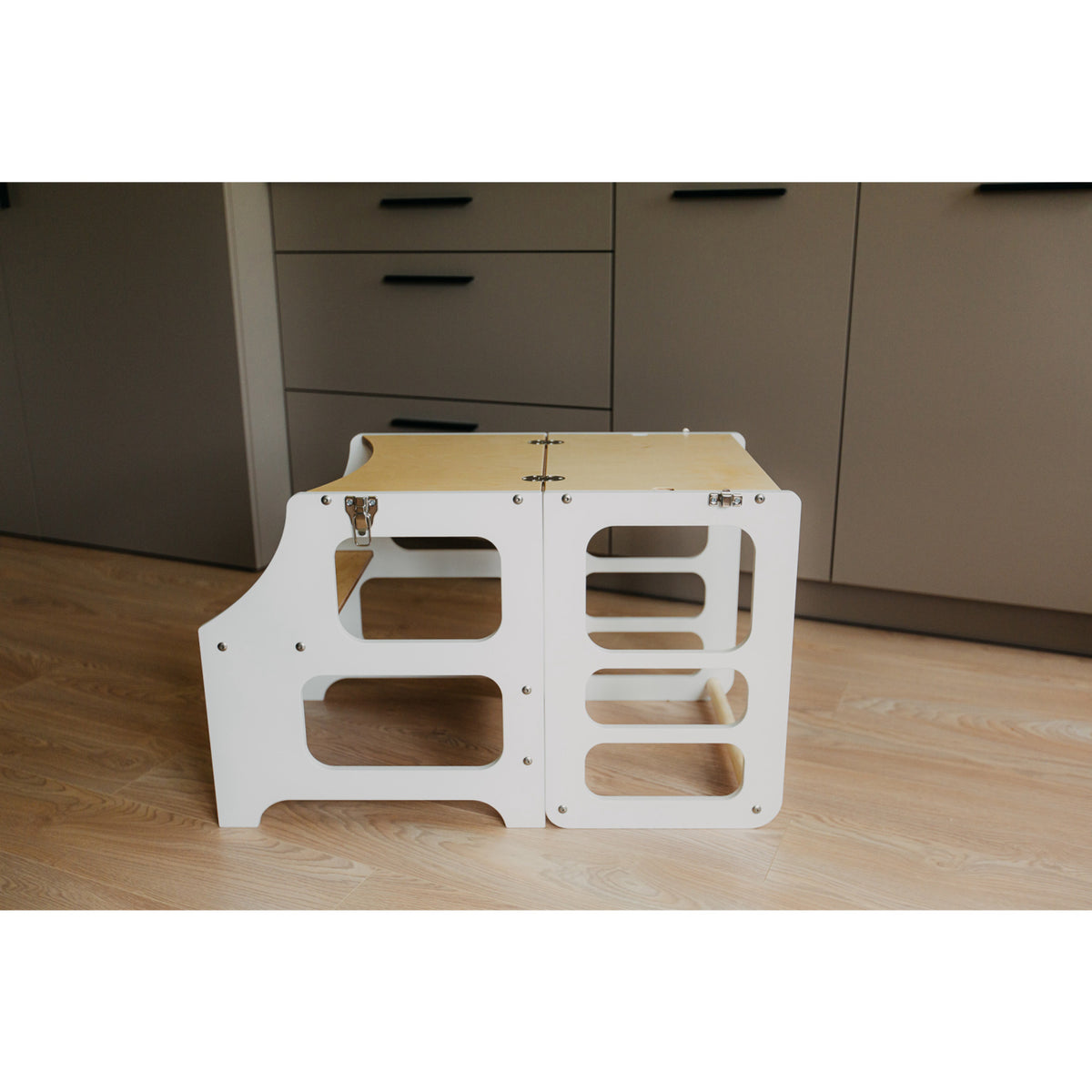 Duck Woodworks White Foldbar EC Læringstårn