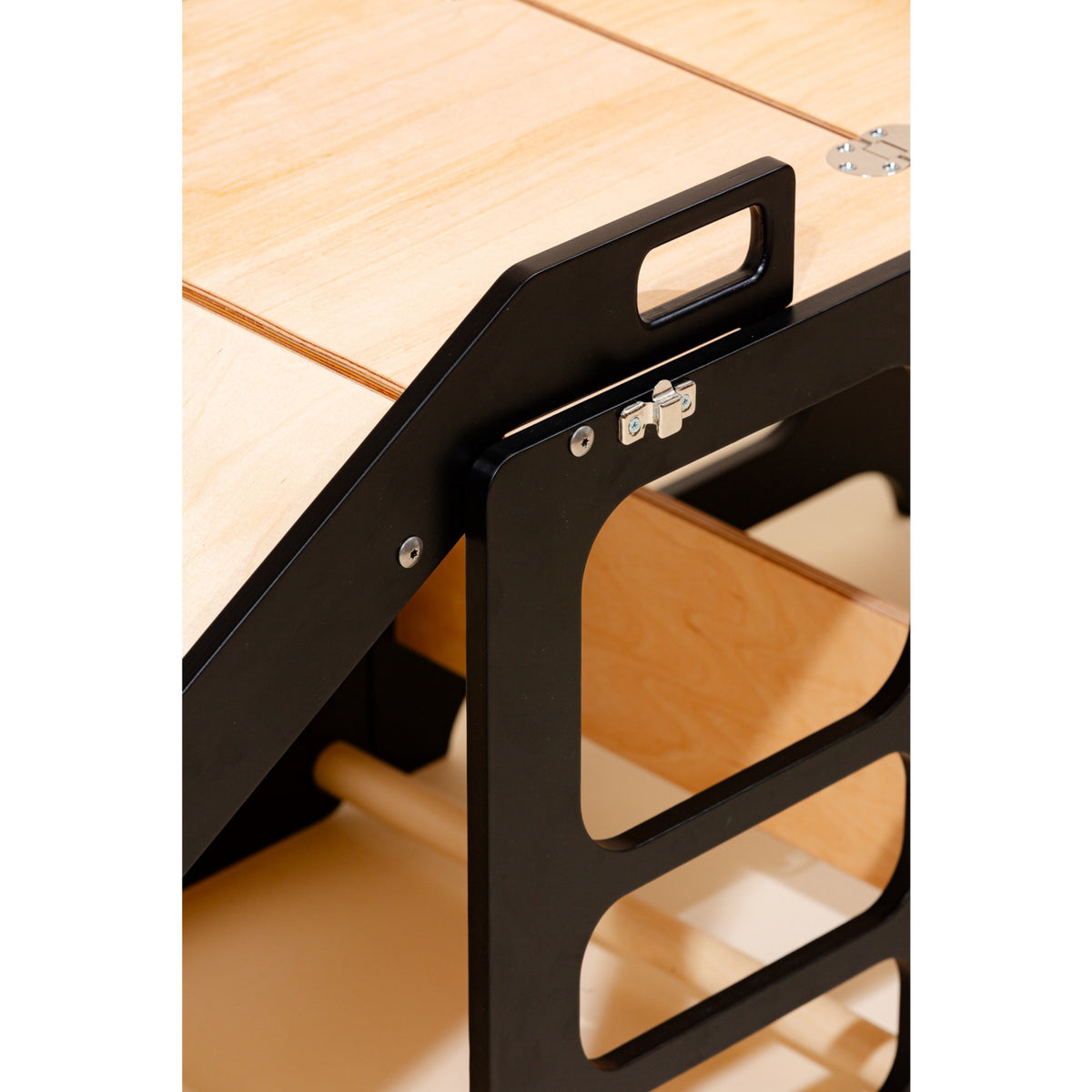 Duck Woodworks Black Foldbar EC Køkken Læringstårn Med Rutsjebane