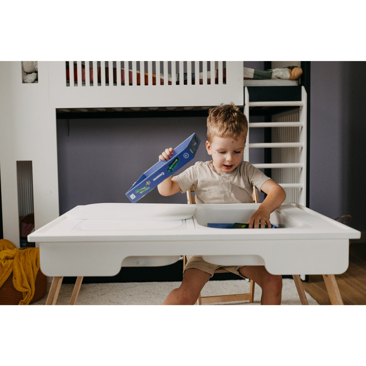 Duck Woodworks White Sensory Bord Med 2 Boxes Included