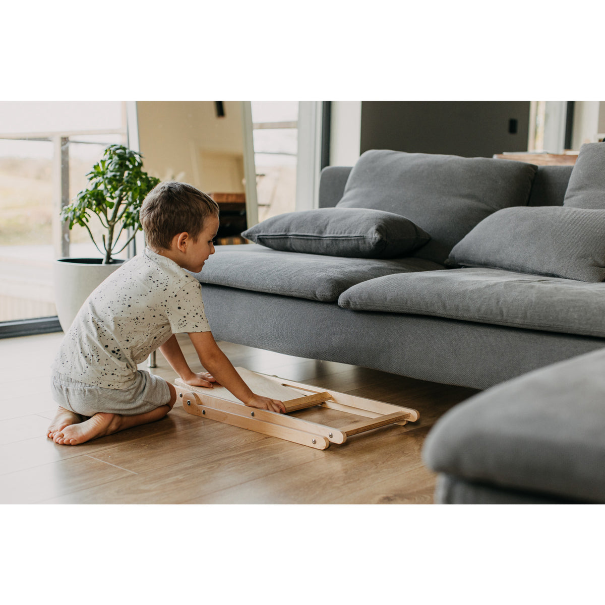 Duck Woodworks Natural Foldbar Stol