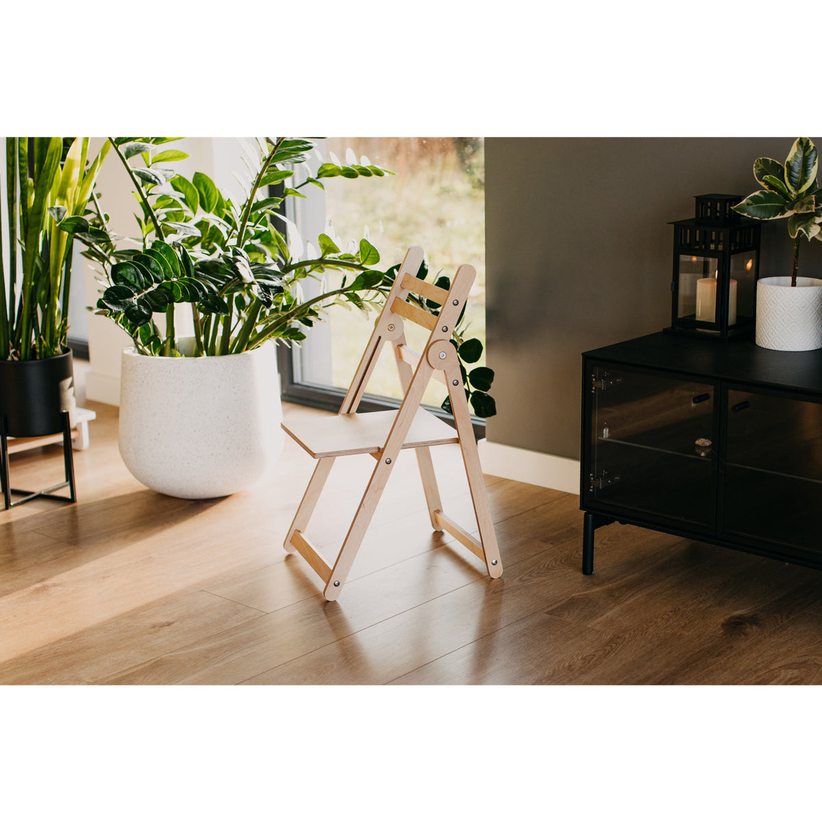 Duck Woodworks Natural Foldbar Stol