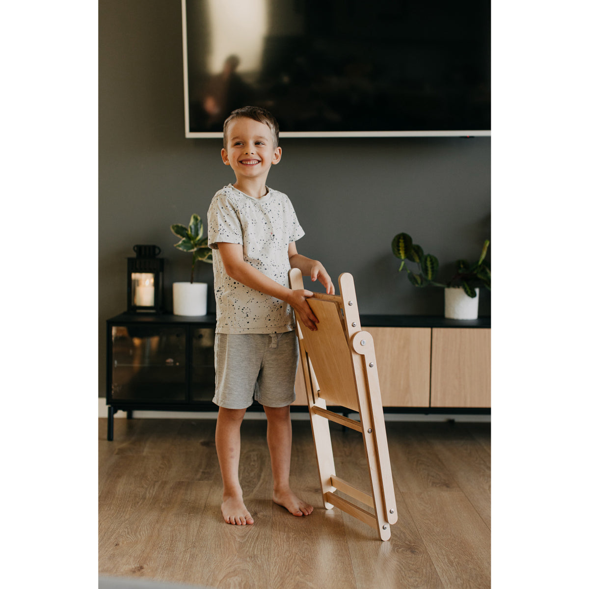 Duck Woodworks Natural Foldbar Stol