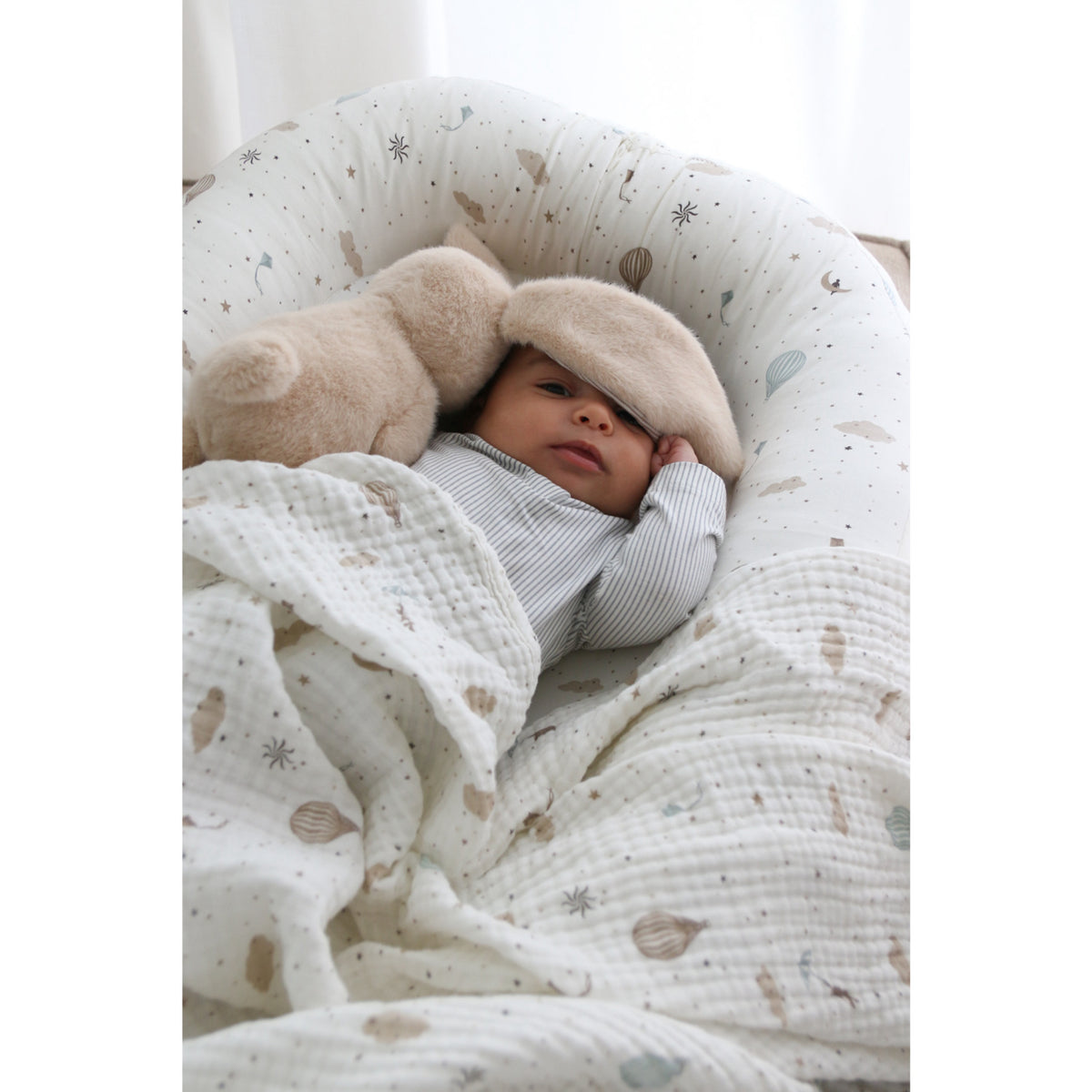 Cam Cam Copenhagen Latte / Classic Stripes Camel Billie Bunny Medium