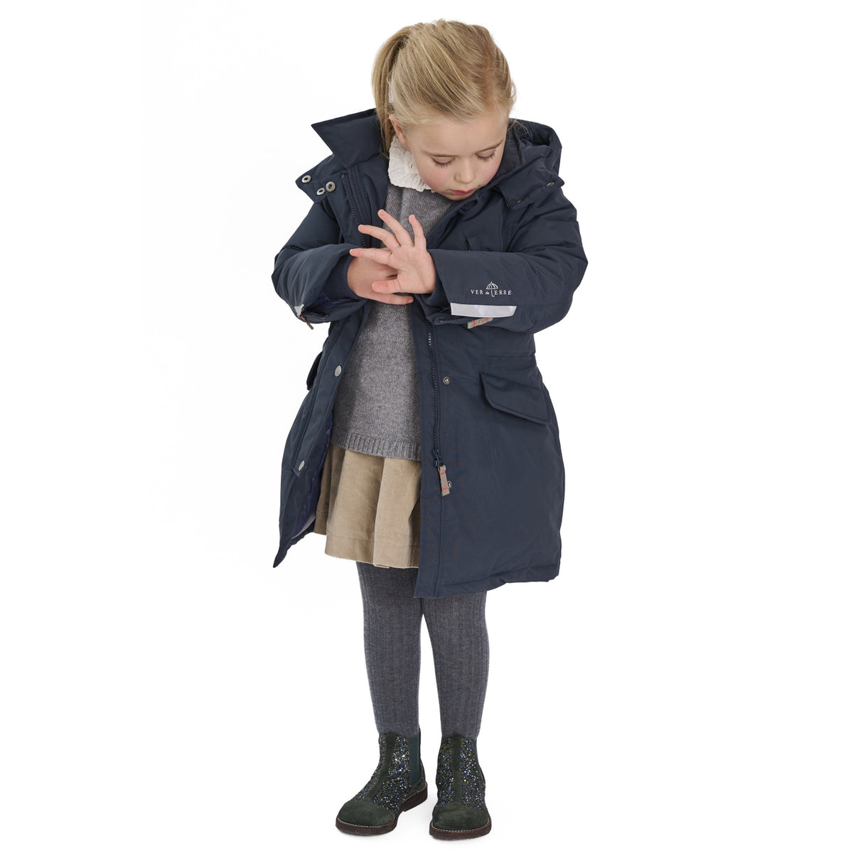 Ver De Terre Navy Arctic Girls Frakke