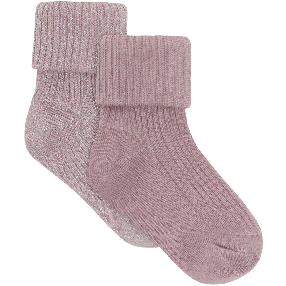 Minymo Elderberry Baby Rib Strømper W.Glit (2-Pack)
