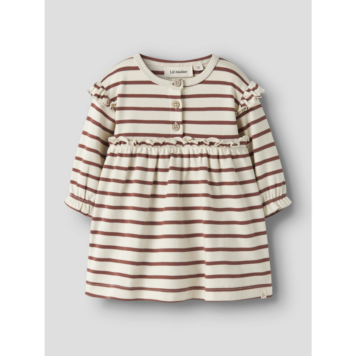 Lil'Atelier Turtledove Maple Syrup Nbflimia Mia Ls Body Kjole Lil