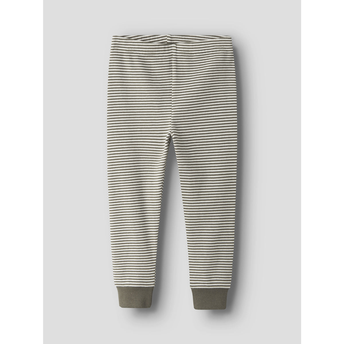 Name It Dusty Olive Y/D Dusty Olive / Jet Stream Nmnnightset Stripe Rib Noos