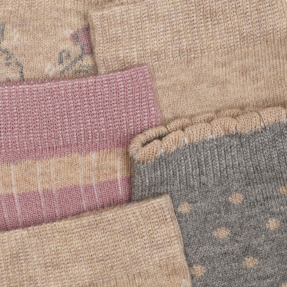 Minymo Elderberry Strømper M/ Pattern (5-Pack)