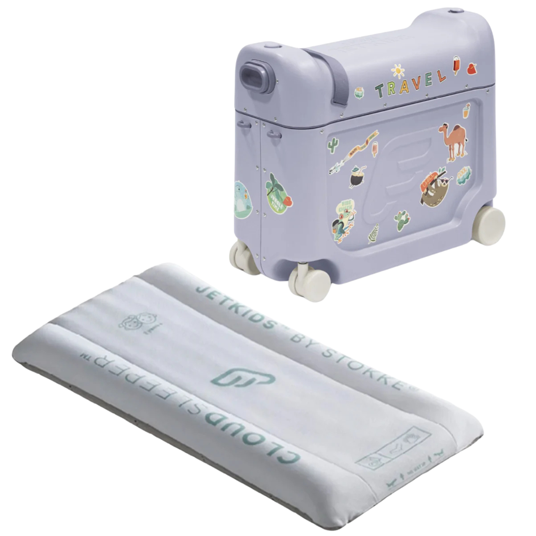 Stokke® JetKids™ BedBox™ Kuffert Arctic Blue + CloudSleeper™