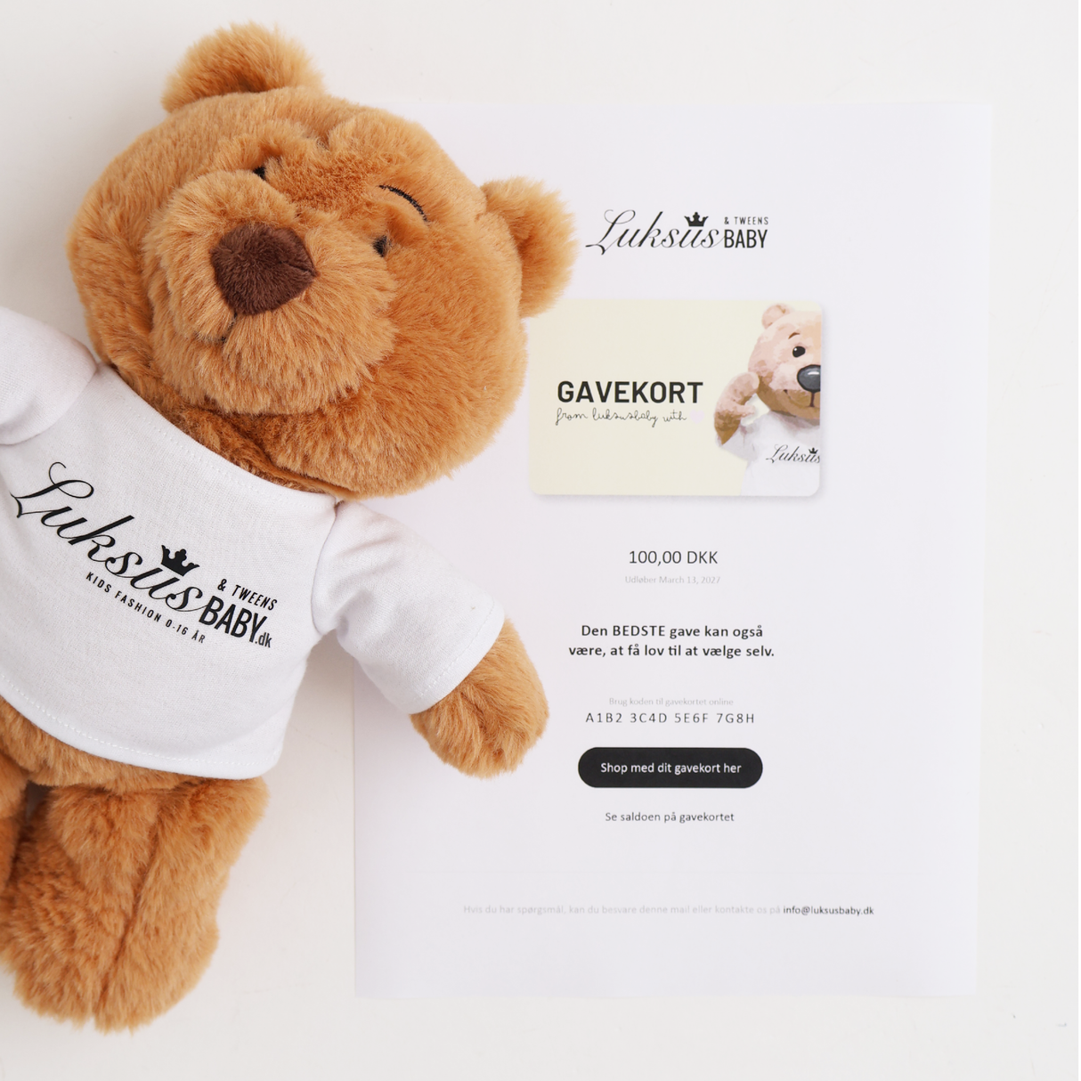 Gavekort på valgfrit beløb (Print selv)