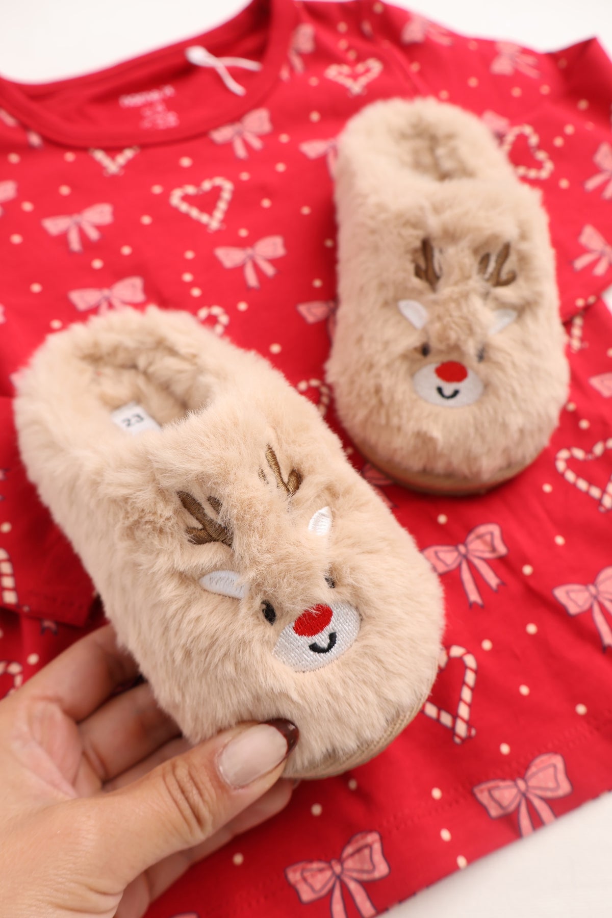 Name It Oxford Tan Reindeer Nmnreindeer Slipper